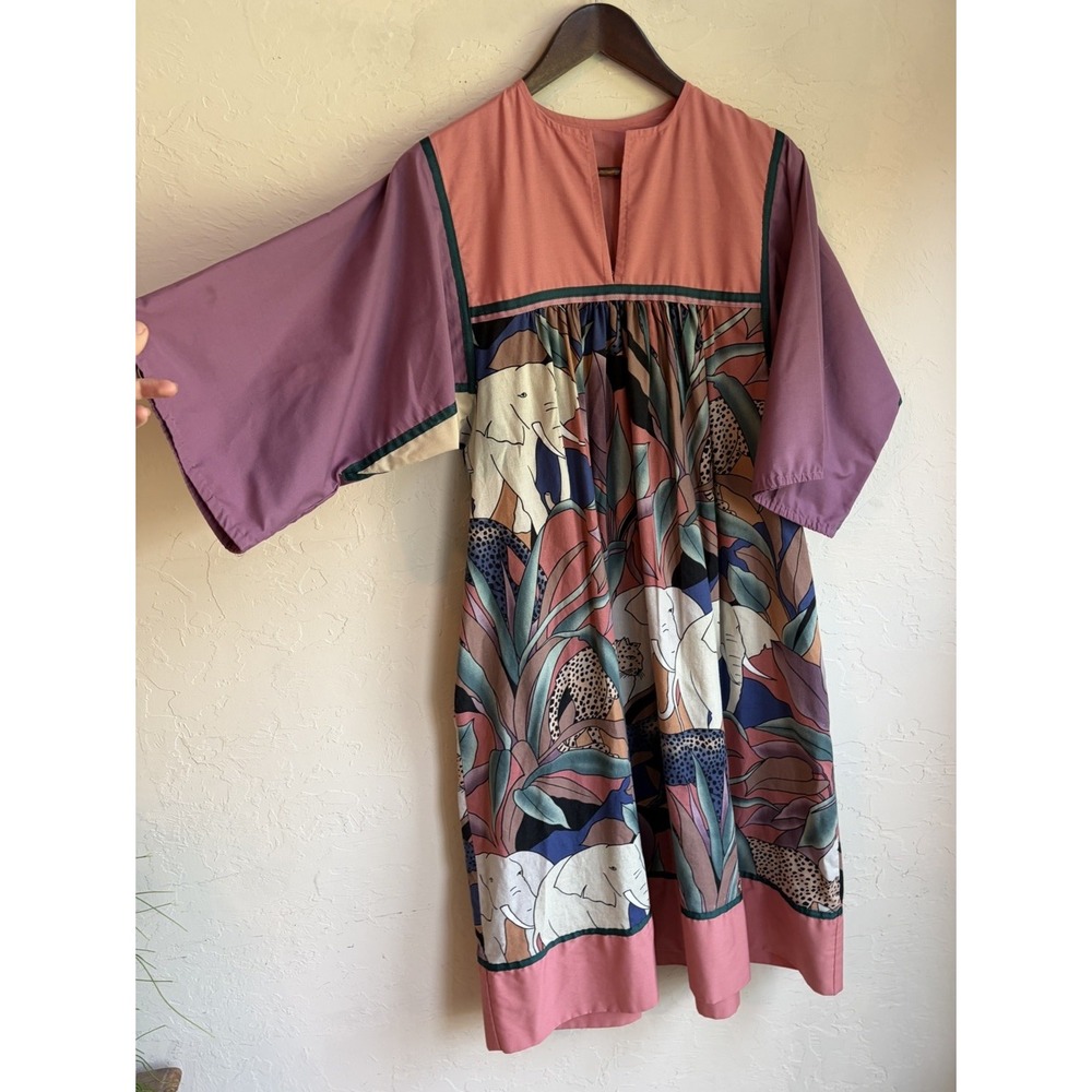 Vintage 80s Krist Gudnason Midi Tent Dress M Welcome To The Jungle Muumuu